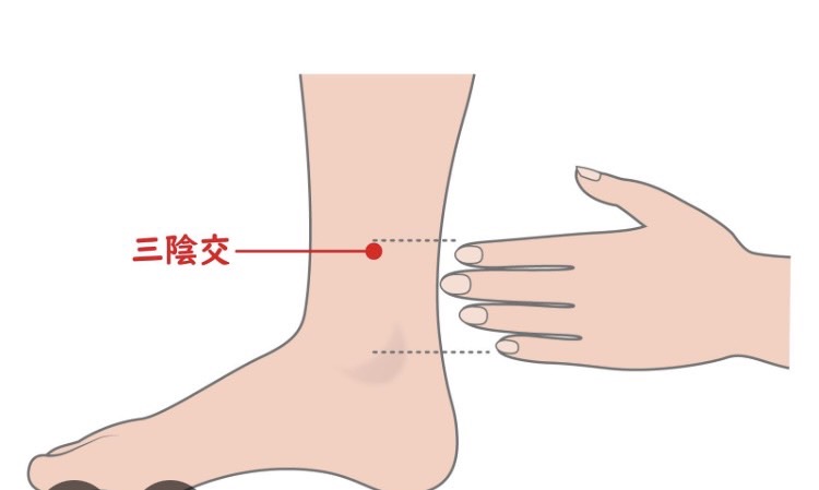 夏の冷え性解消法　三陰交(さんいんこう)ツボ押し